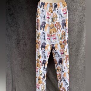Brief Insanity Dog Pants Size M Pajama Pants Puppies "I Ruff You"